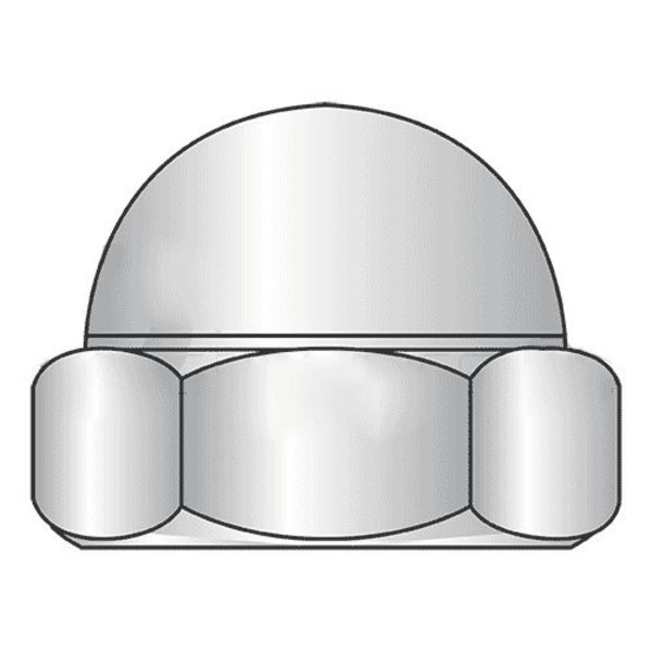 Newport Fasteners Low Crown Acorn Nut, M12-1.75, Steel, Zinc Plated, 22 mm H, 300 PK 673559-BR-300